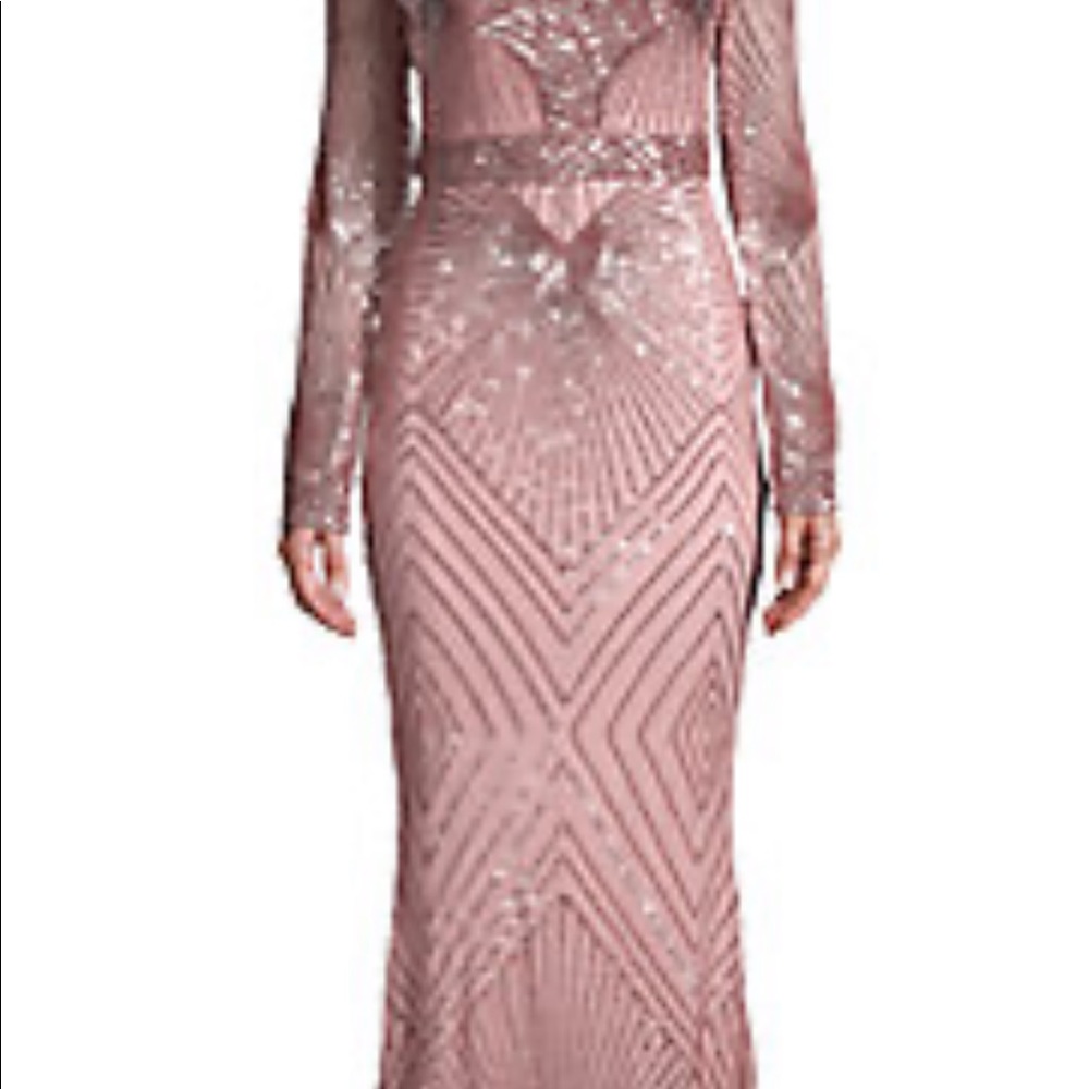 Sequin V-neck Fit & Flare Gown - Picture 2 of 2